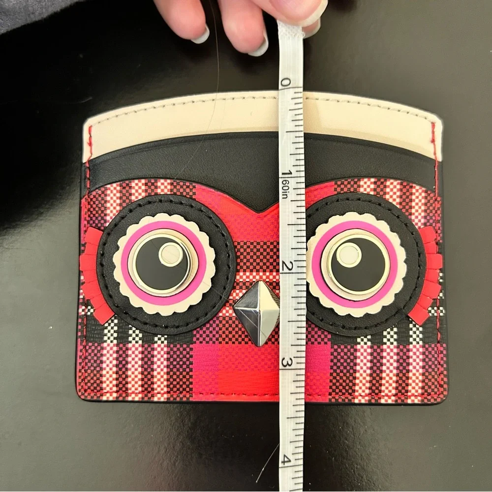 Kate Spade Blinx Plaid Owl Cardholder